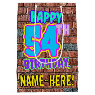 54th Birthday: Fun, Urban Graffiti Inspired Look Medium Gift Bag