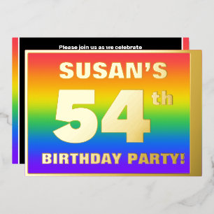 54th Birthday Party: Fun, Colourful Rainbow Patter