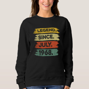 54th Birthday Retro Vintage Legend Since July 1968 Sweatshirt