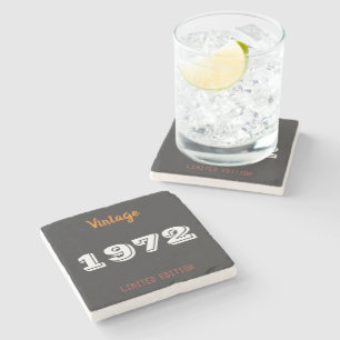 54th Birthday Stone Coaster – Vintage 1972 Limited