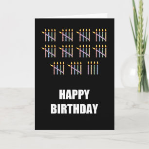 54th Birthday with Candles Card