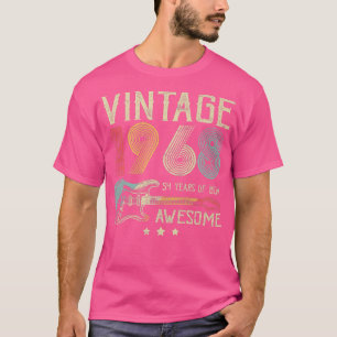 54th Birthday Womens Mens Vintage Awesome 1968 Gui T-Shirt