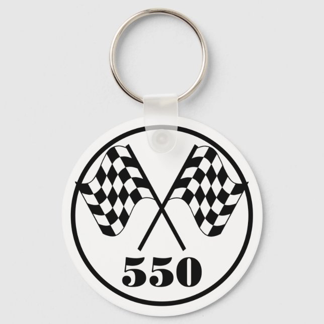 550 Checkered Flags Key Ring (Front)
