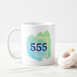 555 Angel Number Transformation Affirmation Coffee Mug