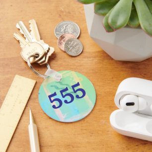 555 Angel Number Transformation Affirmation Key Ring