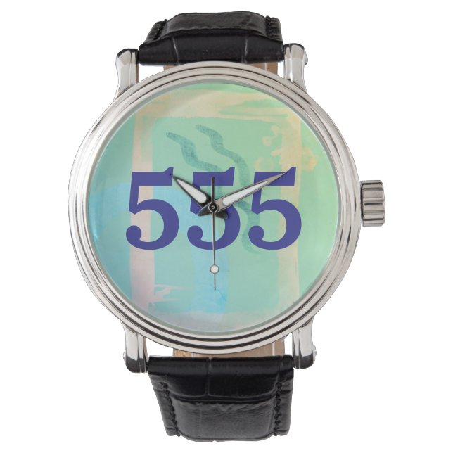 555 Angel Number Transformation Affirmation Watch (Front)