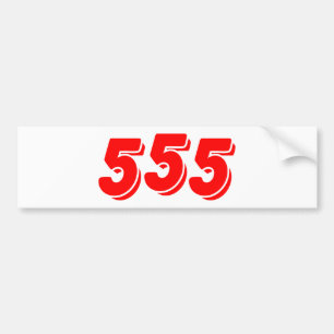 555 BUMPER STICKER