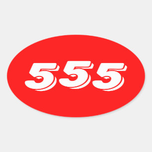 555 OVAL STICKER