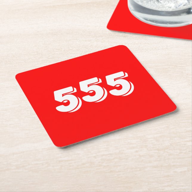 555 SQUARE PAPER COASTER (Angled)