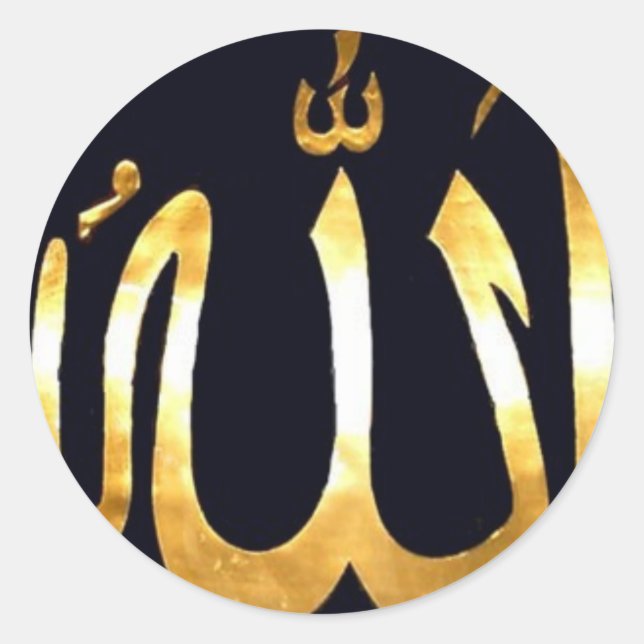 55649, Allah-guns%20orig Classic Round Sticker (Front)