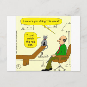 559 I can't catch the red dot cartoon Postcard