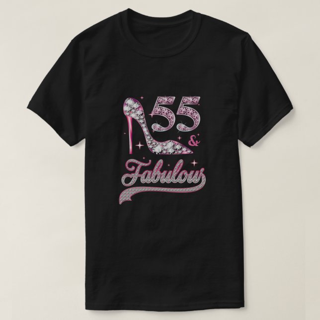 55 And Fabulous 55 Years Old 1964 55th Birthday Gi T-Shirt (Design Front)