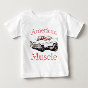 55 chevy American Muscle Baby T-Shirt