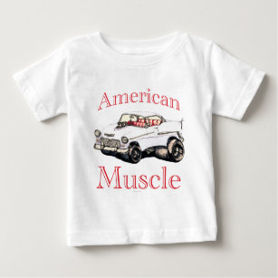 55 chevy American Muscle Baby T-Shirt