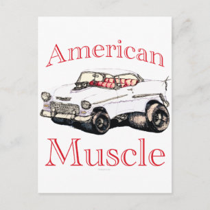 55 chevy American Muscle Postcard