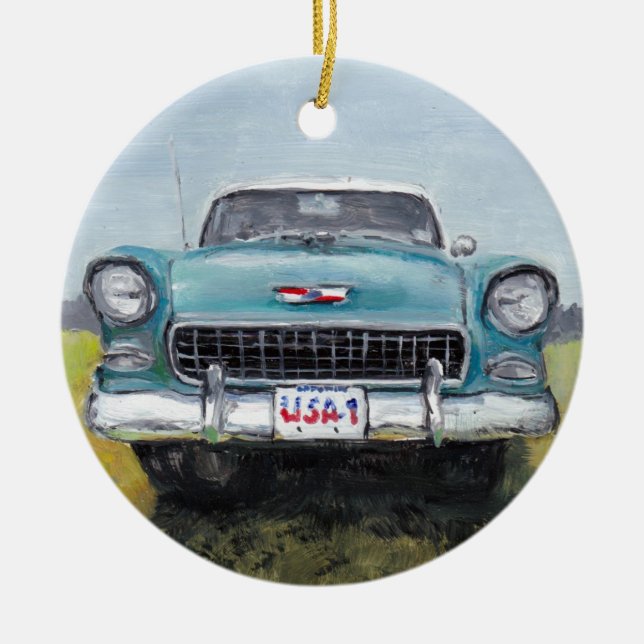 '55 Chevy Car Art Ornament (Front)