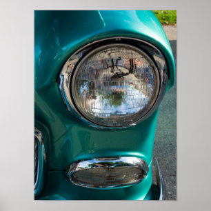 55 Chevy Headlight Poster