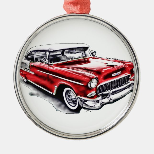 55 Chevy Metal Tree Decoration (Front)