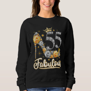 55 & Fabulous 55 Years Old 55th Birthday Diamond C Sweatshirt