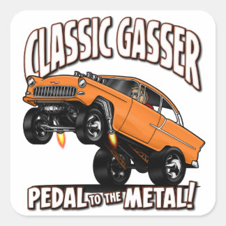55 GASSER Flair Square Sticker