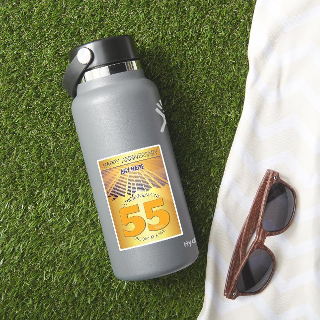 55 Year | Golden Ray 12 Step CUSTOM NAME (HydroFlask Insitu)