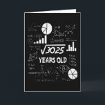 55 Year Old Bday Math Teacher 55th Birthday Gift Card<br><div class="desc">Celebrate birthdays with a clever twist! This funny math design uses equations and square roots to reveal the age, making it the perfect choice for math lovers, teachers, students, and geeks who enjoy a good nerdy joke. Great for milestone birthdays, classroom celebrations, or anyone who appreciates clever humour mixed with...</div>