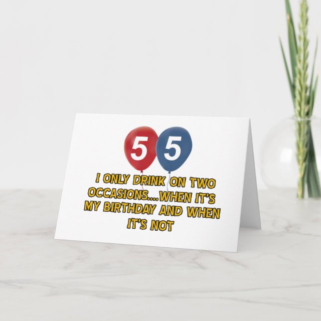 55 year old birthday designs card (Front)