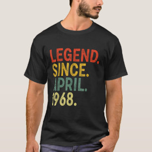 55 Year Old Legend Since April 1968 55th Birthday T-Shirt