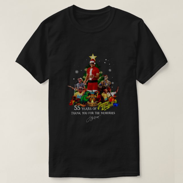 55 Years of Jimmy Buffett Thank You for The Memori T-Shirt (Design Front)