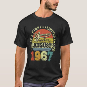 55 Years Old Awesome Since August 1957 55th Birth T-Shirt