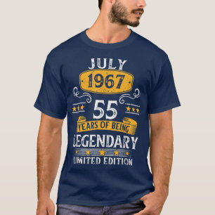 55 Years Old Awesome Since July 1967 55th Birthday T-Shirt