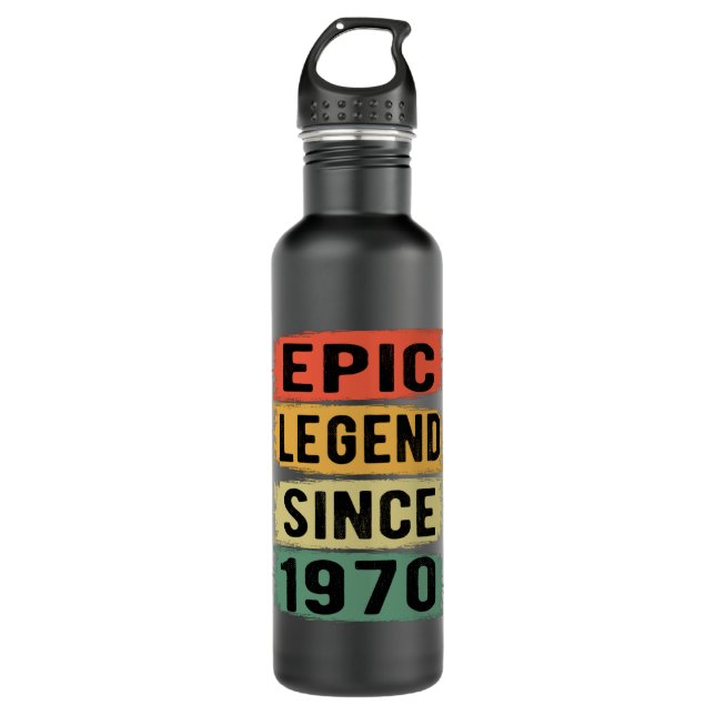 55 Years Old Bday 1970 Epic Legend 55th Birthday 710 Ml Water Bottle (Front)
