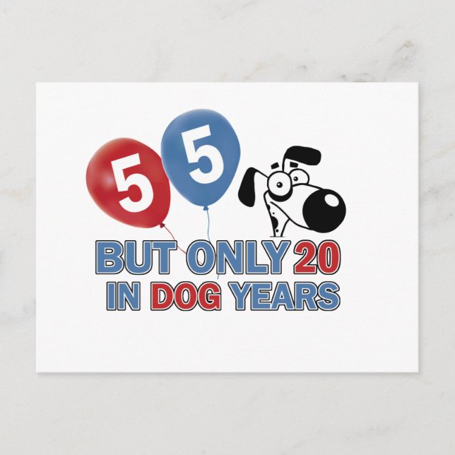 55 years Old birthday designs Postcard (Front)