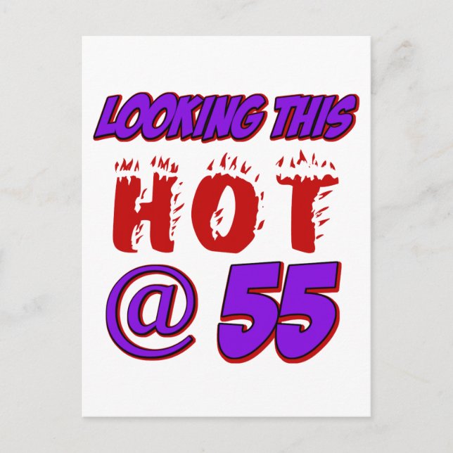 55 years old birthday designs postcard (Front)