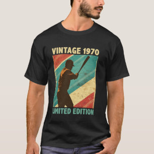 55 Years Old Gift Vintage 1970 Baseball Lover 55th T-Shirt
