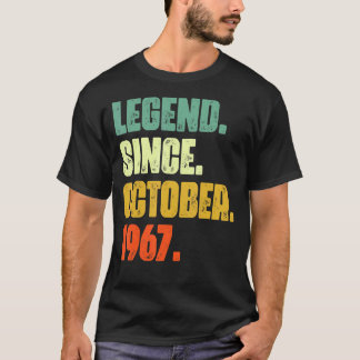 55 Years Old  Legend Since October 1967 55th Birth T-Shirt