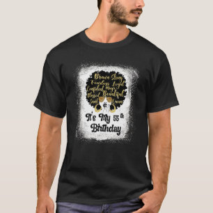 55 Years Old Leopard Melanin Girl It's My Birthday T-Shirt