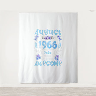 55 Years Old Vintage 1966 August Girl 55th Birthda Tapestry