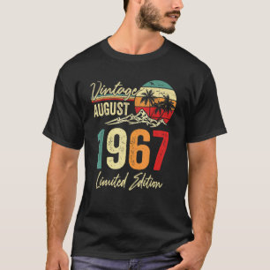 55 Yr Old Vintage August 1967 55th Birthday T-Shirt