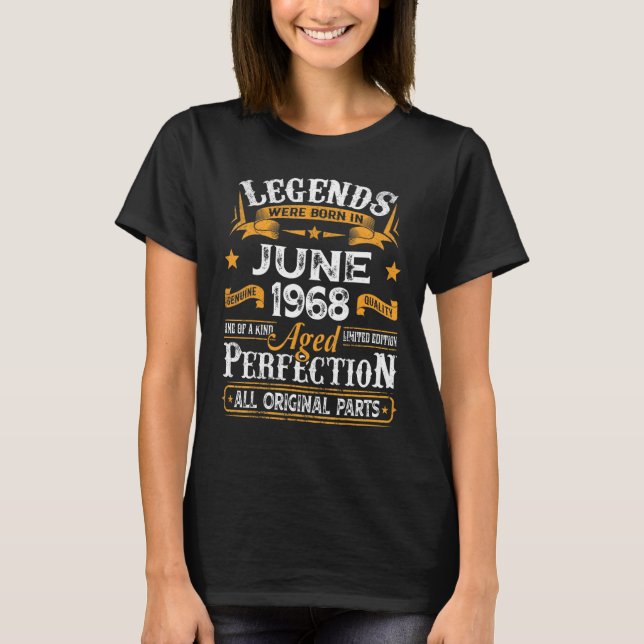 55 Yrs Old 55th Birthday Gift Legends Born In June T-Shirt (Front)