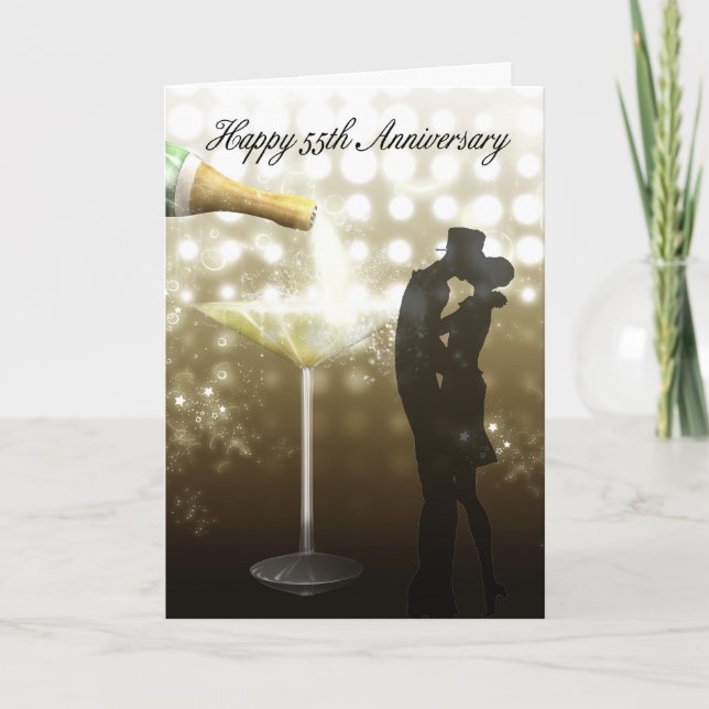 55th Anniversary - Champagne Card (Front)