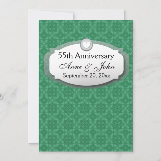 55th Anniversary Emerald Green Z28 Invitation (Front)