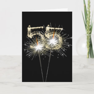 55th Anniversary Sparklers on Black Card