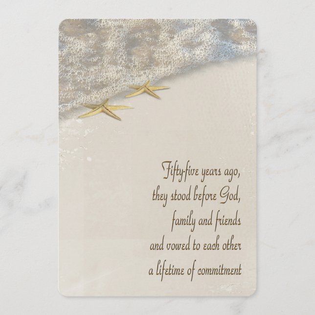 55th Anniversary Vow Renewal Wedding Program Programme (Front)