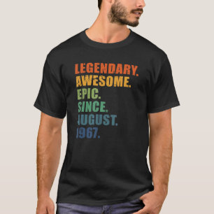 55th Birthday August 1967 Men & Women 55 Year Anni T-Shirt