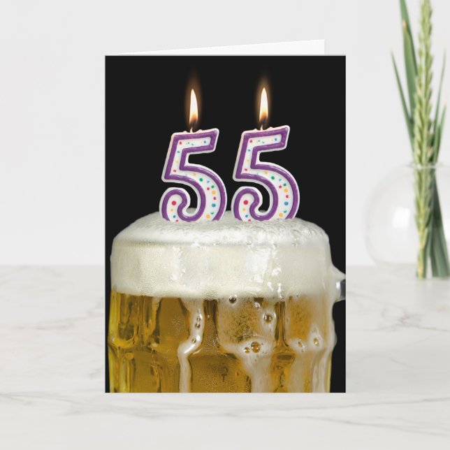 55th Birthday Beer Card (Front)