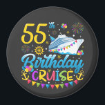 55th Birthday Cruise B-Day Party Circle Magnet<br><div class="desc">55th Birthday Cruise B-Day Party Funny design Gift Circle Magnet Classic Collection.</div>
