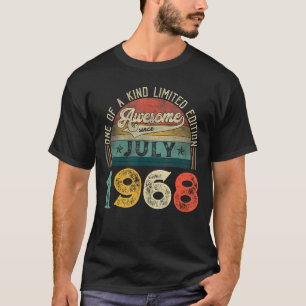 55th Birthday Decorations July 1968 Men Women 55 Y T-Shirt