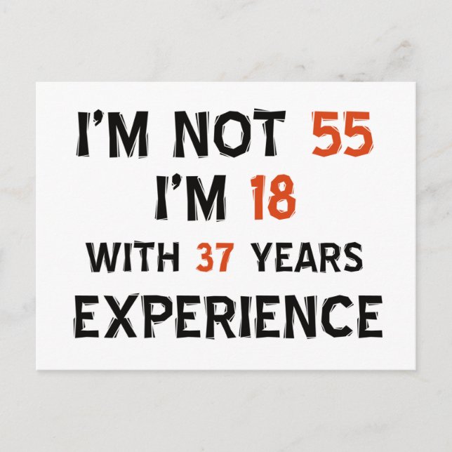 55th birthday designs postcard (Front)