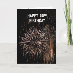 55th Birthday Fireworks Card